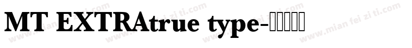 MT EXTRAtrue type字体转换
